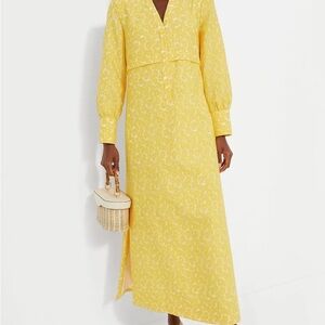 Tuckernuck Yellow Daisy Jacquard Aurelia Dress